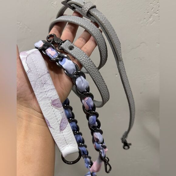 Butterfly Print Cowhide Leather Handmade Rivet Frame Push Lock Multi Use Handbag - Picture 13 of 16